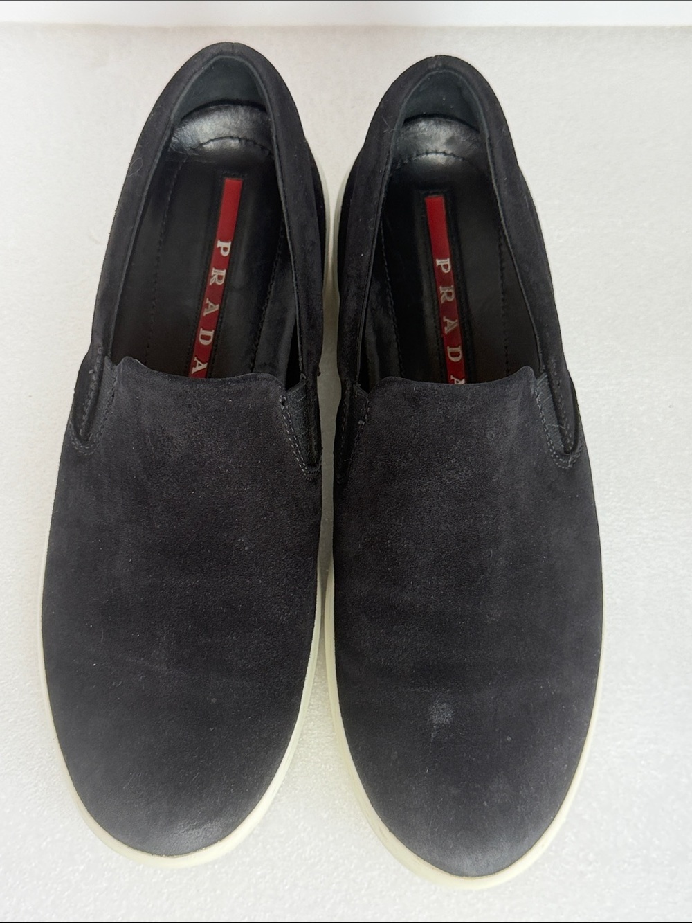 PRADA Black Suede Platform Slip-On Sneakers Size 37 (US 7) Women’s